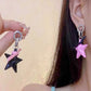 Pink black star earrings,Pink star set,  y2k girl style