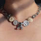 Retro Button Choker Series，Medieval Fashion Clavicle Chain