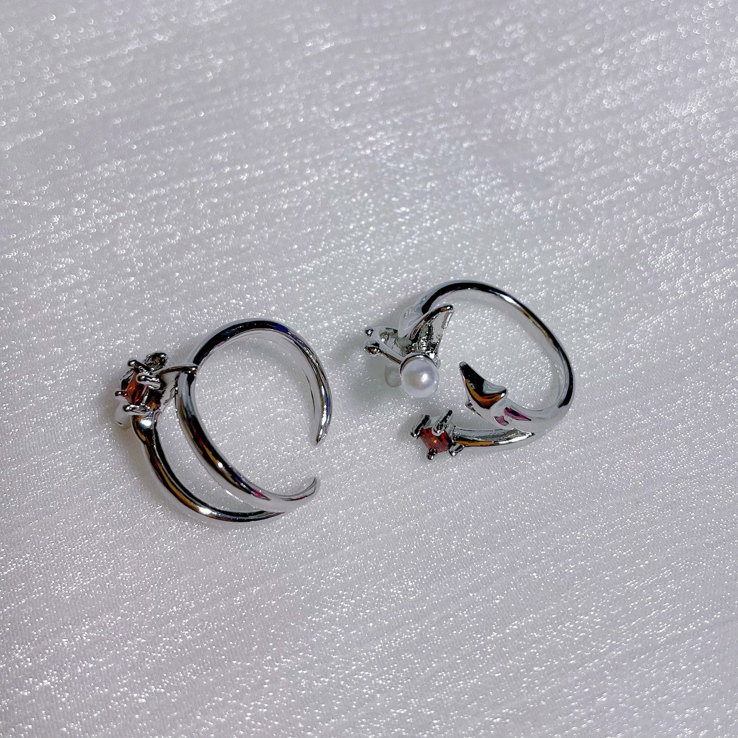 Ruby Star Ring，Fashion hip -hop Couple Ring