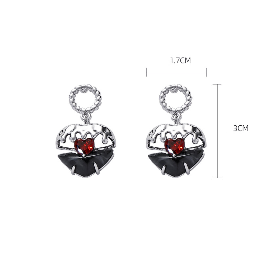 【Fill My Heart】Openwork Heart Earrings，Openwork Heart Set