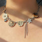 Retro Button Choker Series，Medieval Fashion Clavicle Chain