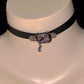 Pink Zircon Leather Choker, Y2K Girls Fashion Jewelry