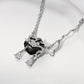 Black Heart Zircon Necklace