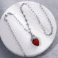 【Beating Heart】Blood Red Heart Necklace，Hip Hop Punk Rock Clavicle Chain