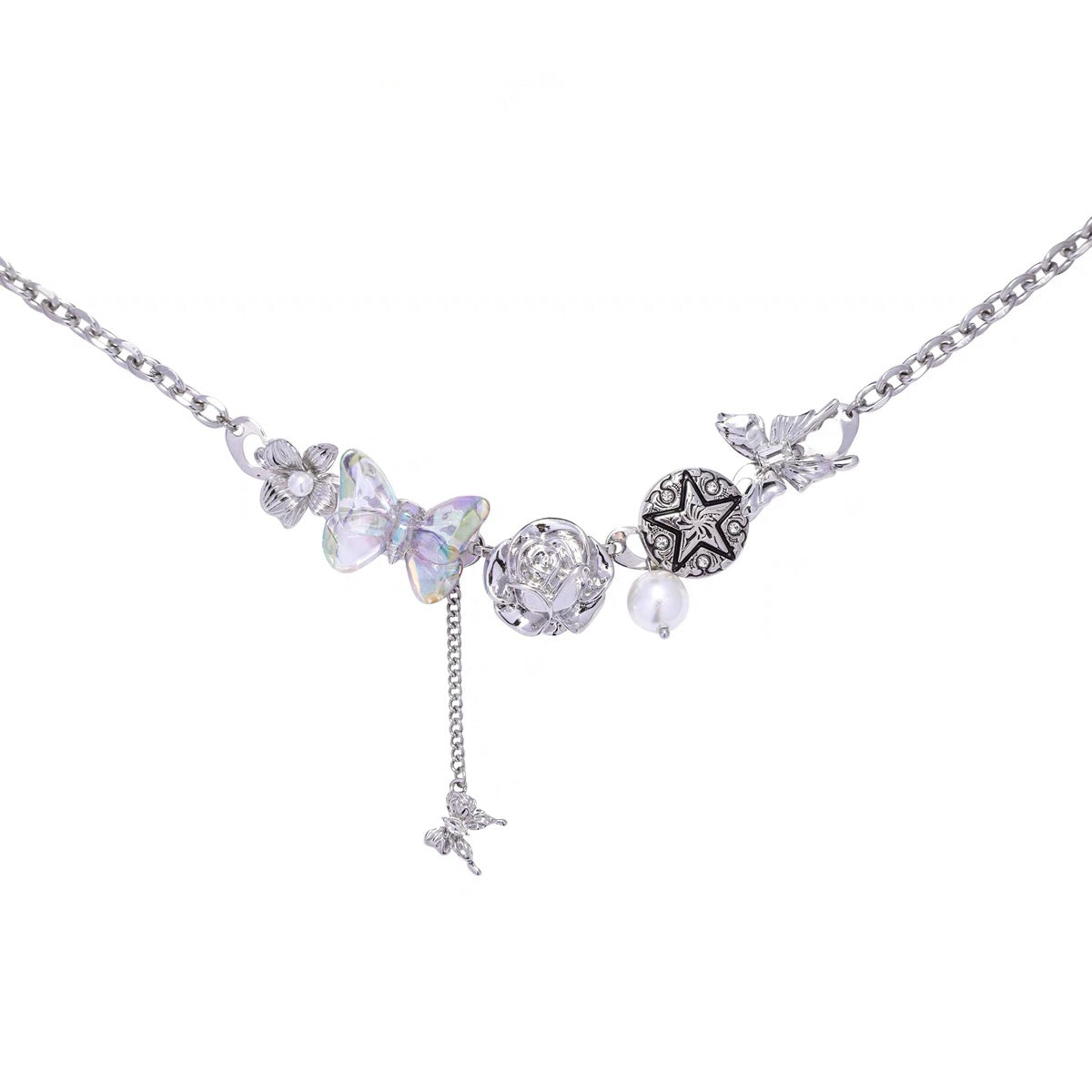 Symphony Butterfly Pendant Clavicle Chain, Niche Personalized Heavy Industry Fashion Jewelry