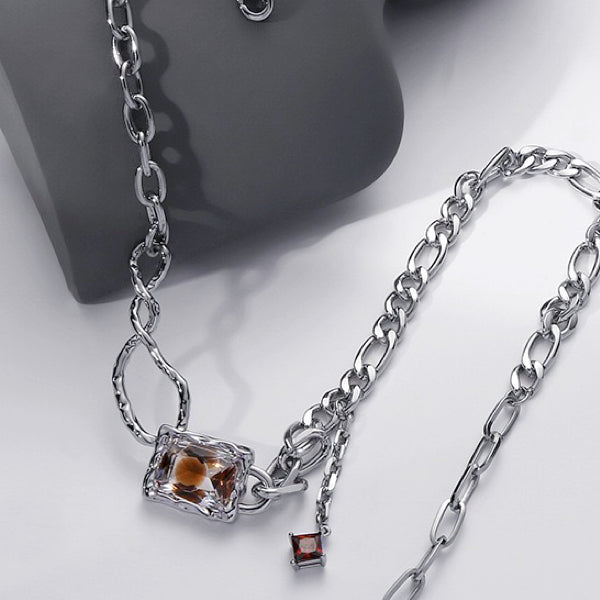 Brown Zircon Necklace