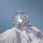Blue Ice Rock Heart Necklace，Blue Ice Rock Heart Cutout Ring