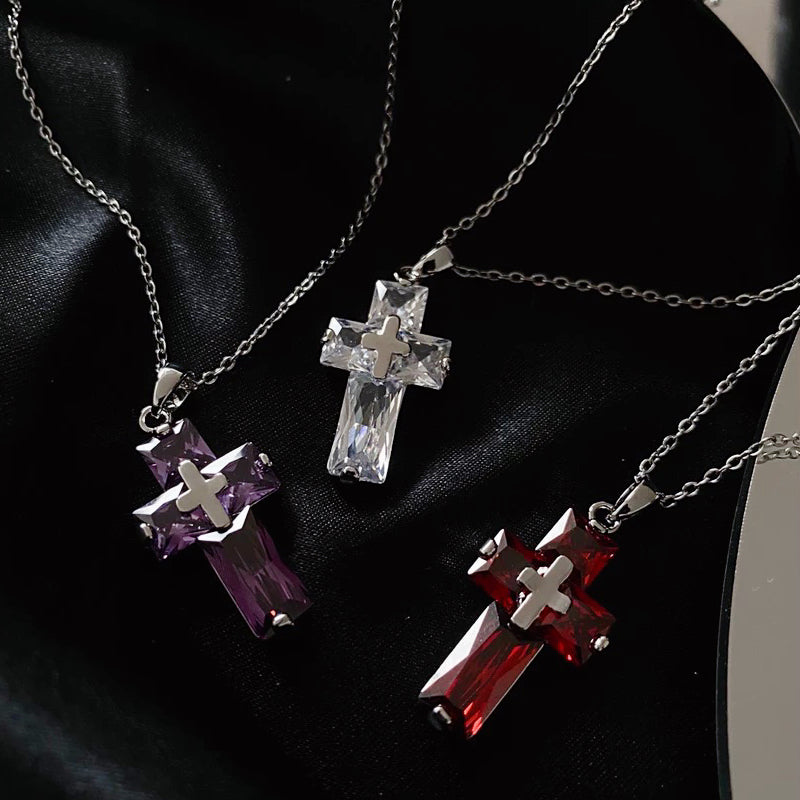 Zircon Cross Necklace