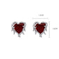 Ruby Tassel Zircon Earrings