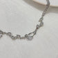 Rhinestones Tassel Flower Splicing Moonstone Necklace, Fashion Clavicle Chain