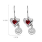 Heart Zircon Smiley Earrings