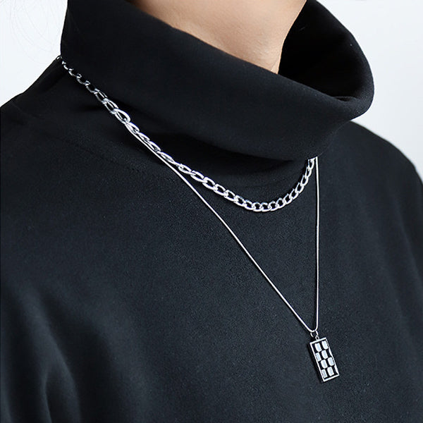 Drip Oil Checkered Sweater Chain