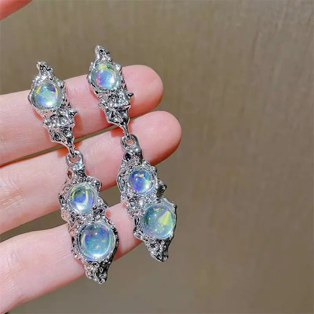 Zircon Earrings Two-color