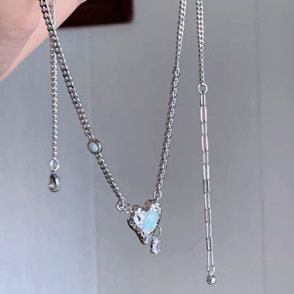 Opal Heart Necklace