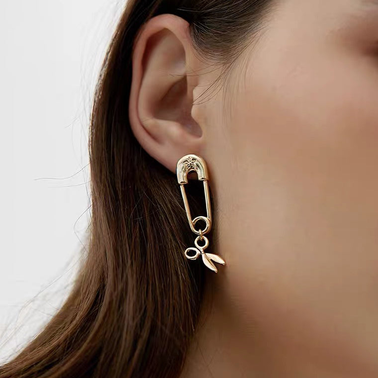 Asymmetric Pin Earrings