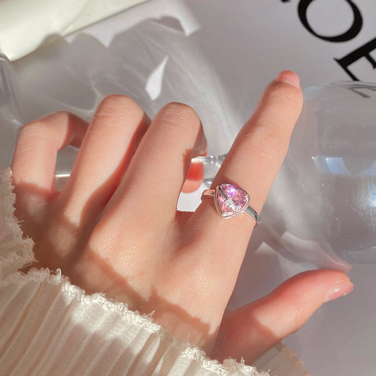 Pink Zircon Love Ring