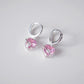 Pink Zircon Love Earrings