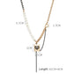 Drip Oil Heart Checkerboard Beaded Necklace