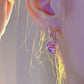 Pink Zircon Love Earrings