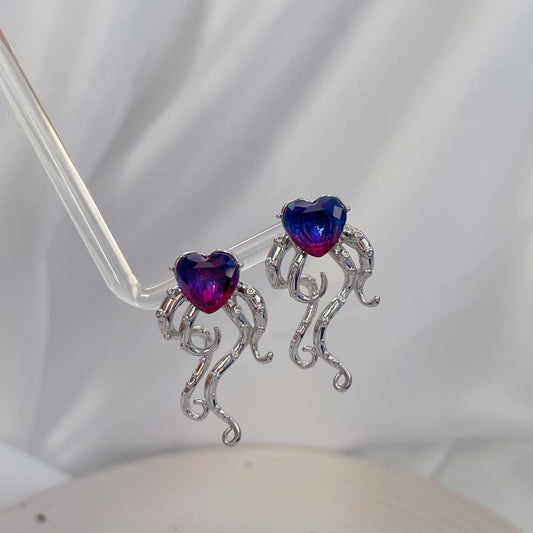 Purple Heart Zircon Earrings