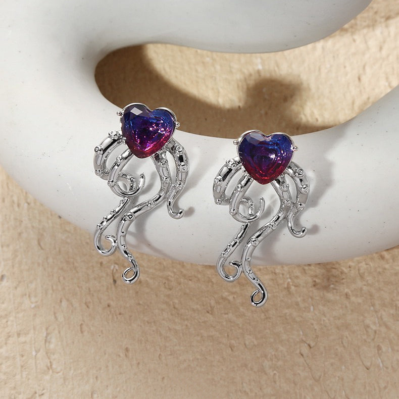 Purple Heart Zircon Earrings