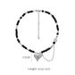 Heart Black Beaded Necklace