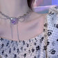 Purple Heart Zircon Tassel Necklace