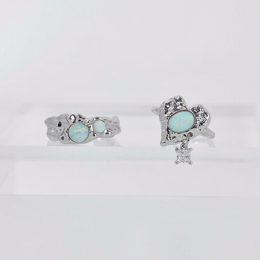 Opal Heart Ring Series