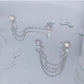 Moonstone Tassel Earrings，Fashion Ear Clip