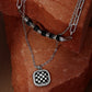 Drip Oil Chess Check Stacked Sweater Chain