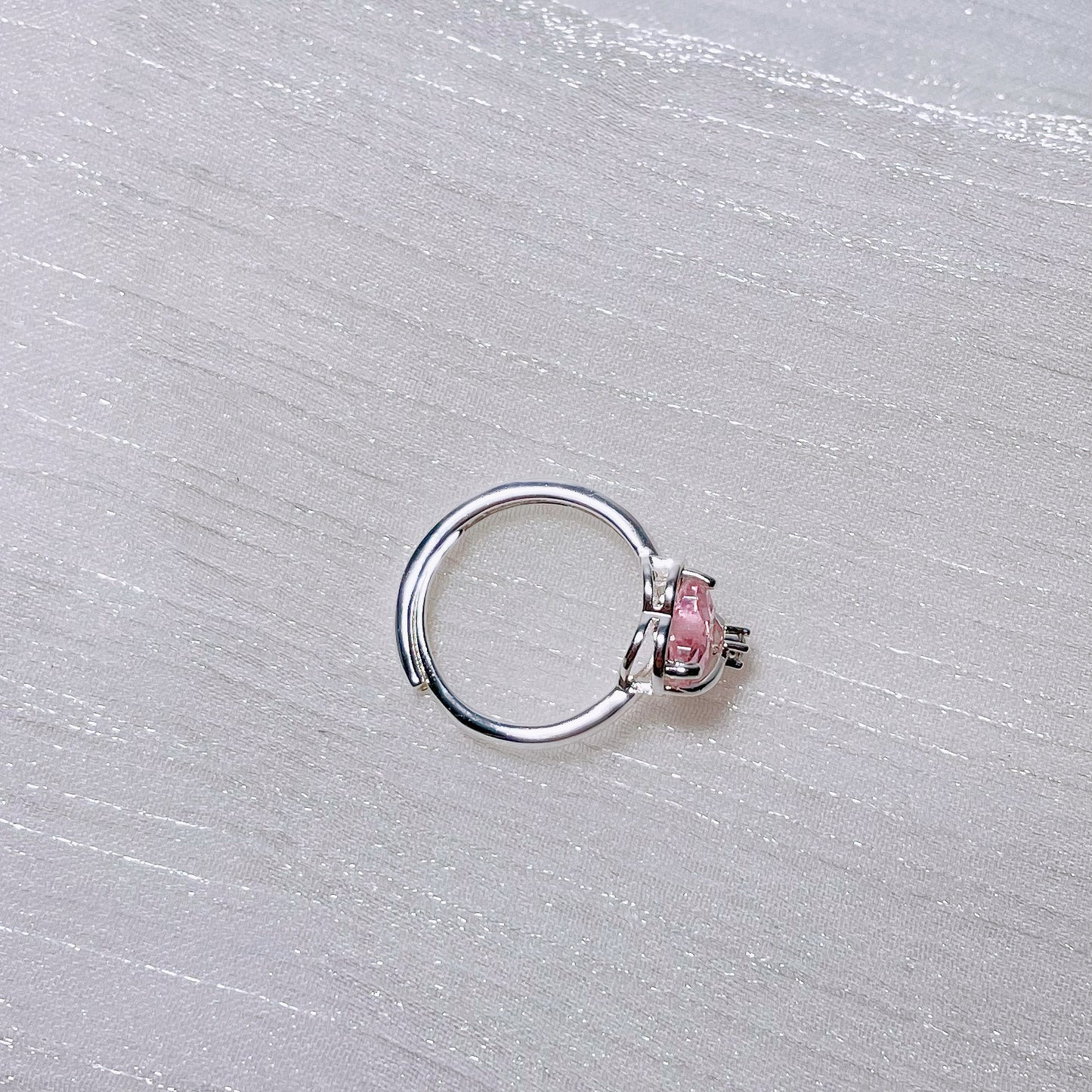 Pink Zircon Love Ring