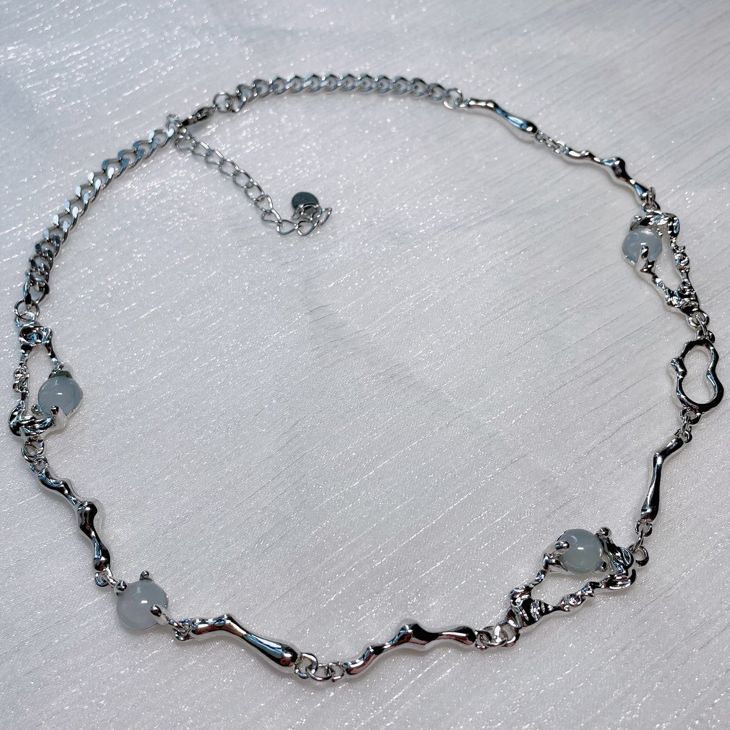 Moonstone Necklace, Y2K Clavicle Chain