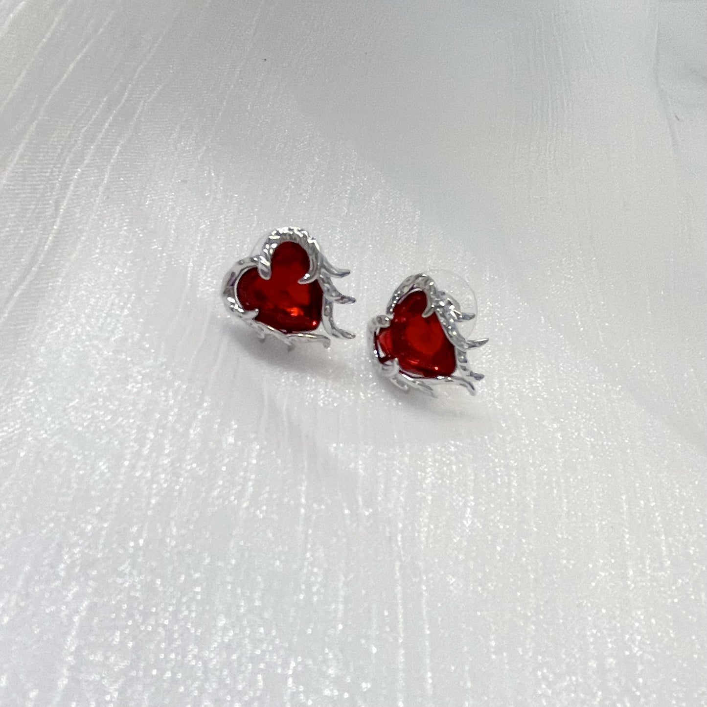 Ruby Tassel Zircon Earrings