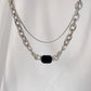 Switchable Tri-Color Gemstone Necklace