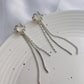 Irregular Tassel Moonstone Earrings