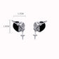 Black Heart Planet Earrings