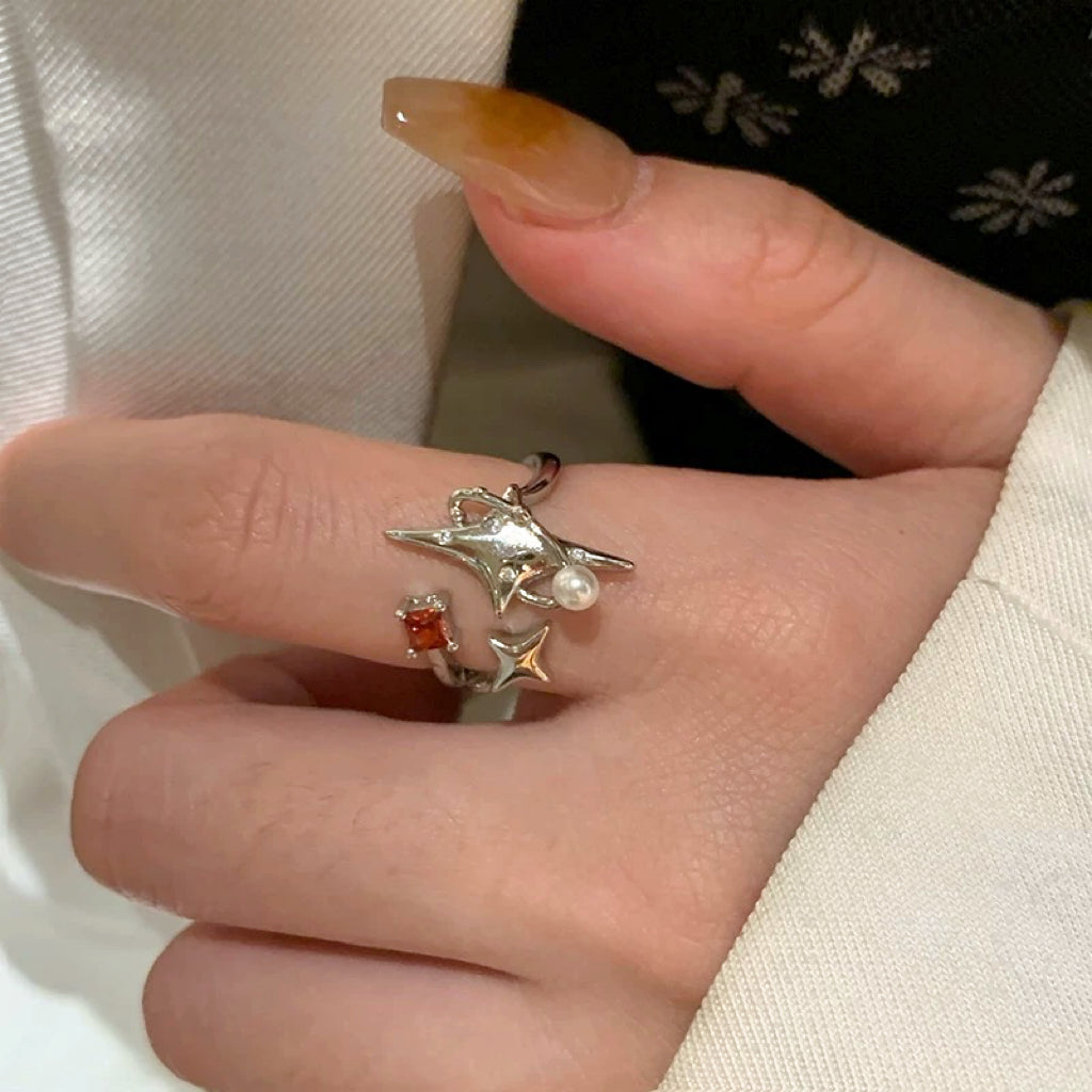 Star Zircon Open Ring