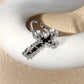 Metal Lava Cross Ring