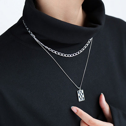 Drip Oil Checkered Sweater Chain