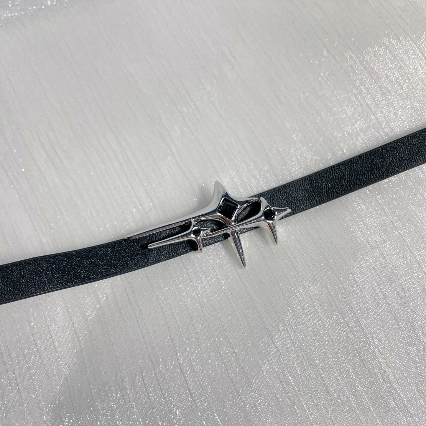 Star Zircon Leather Choker