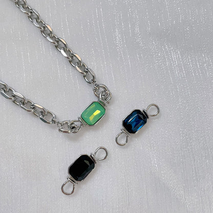 Switchable Tri-Color Gemstone Necklace