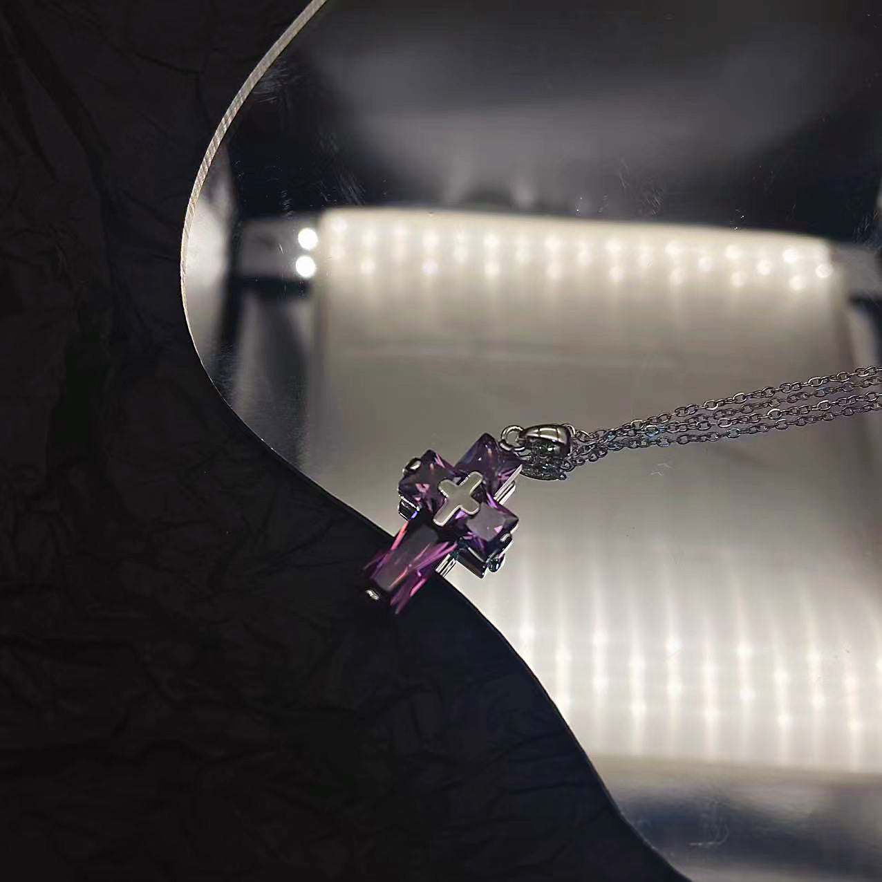 Zircon Cross Necklace