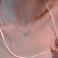 Angel Wings Heart Necklace,Moonstone Minority Necklace