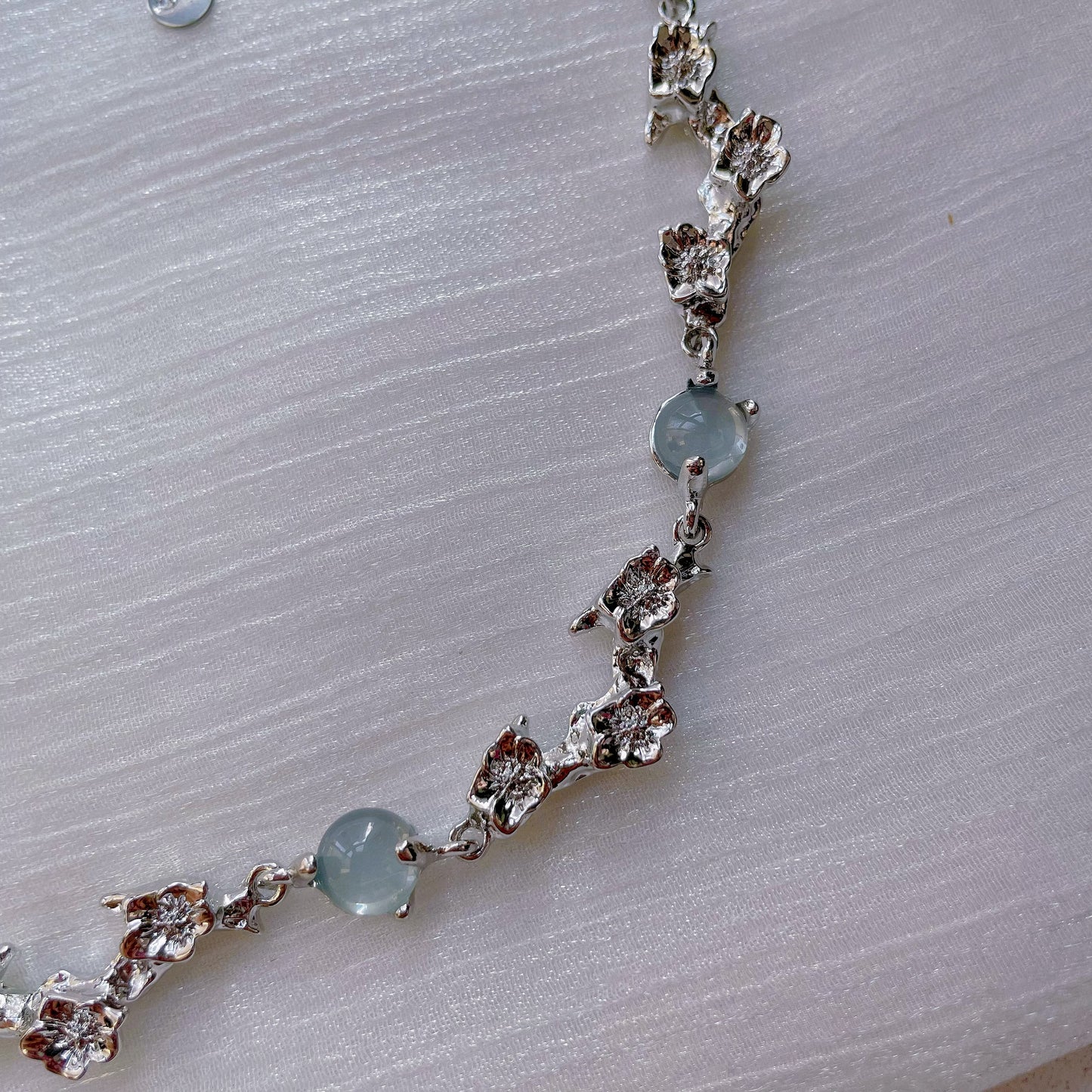 Flower Moonstone Necklace, Fashion Clavicle Chain