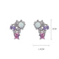 Opal Earrings, Colored Zircon Earrings