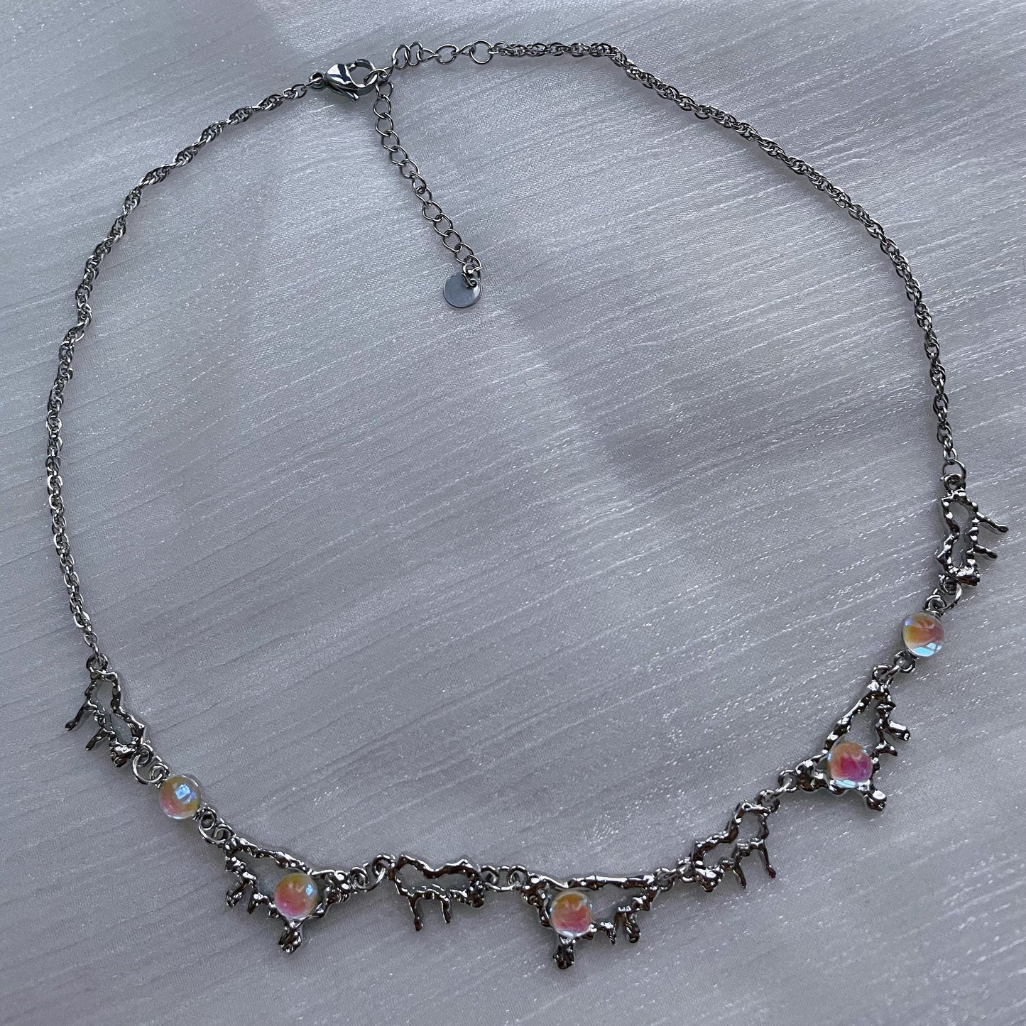 Moonstone Necklace, Y2K Clavicle Chain