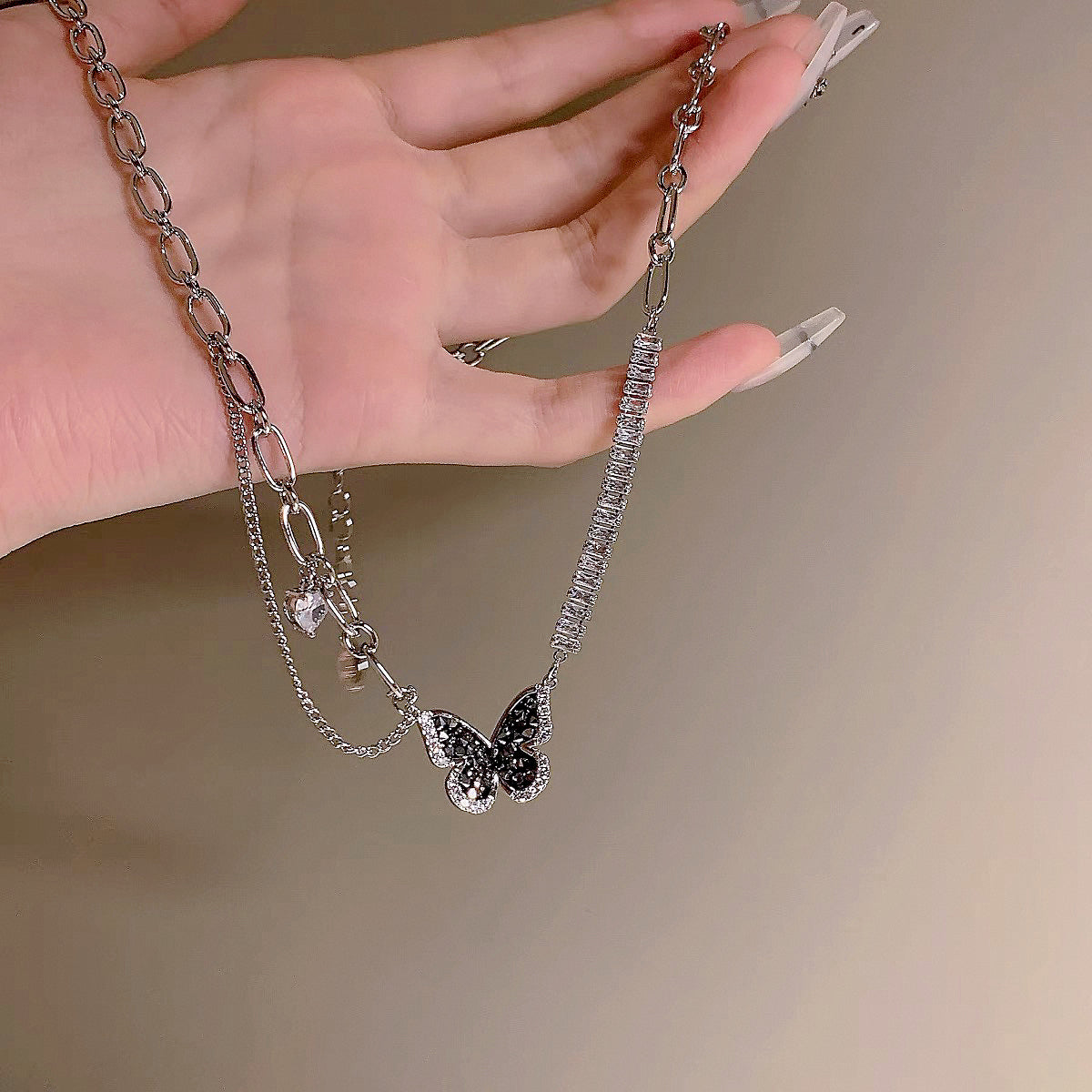 Butterfly Zircon Necklace