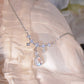 [Mermaid Tears]Moonstone Teardrop Zircon Necklace