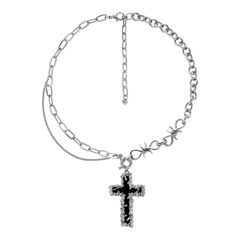 Cross Necklace, Thorns Clavicle Chain