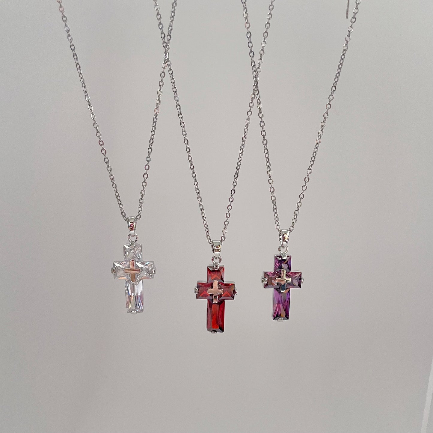 Zircon Cross Necklace